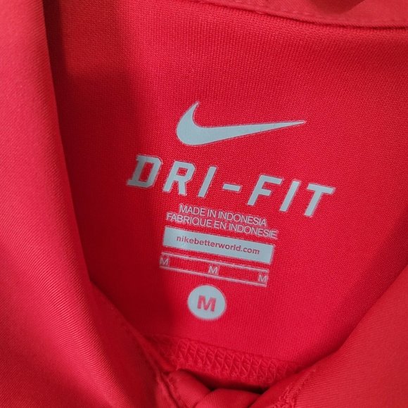 Nike Golf Mens Red Short Sleeve DriFit Polo Shirt Size M Patriot Baseball Logo - Picture 4 of 7